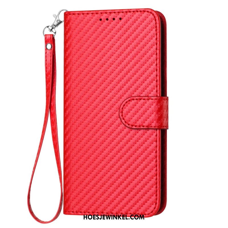 Leren Hoesje Voor Xiaomi 17 Pro Koolstofvezeltextuur