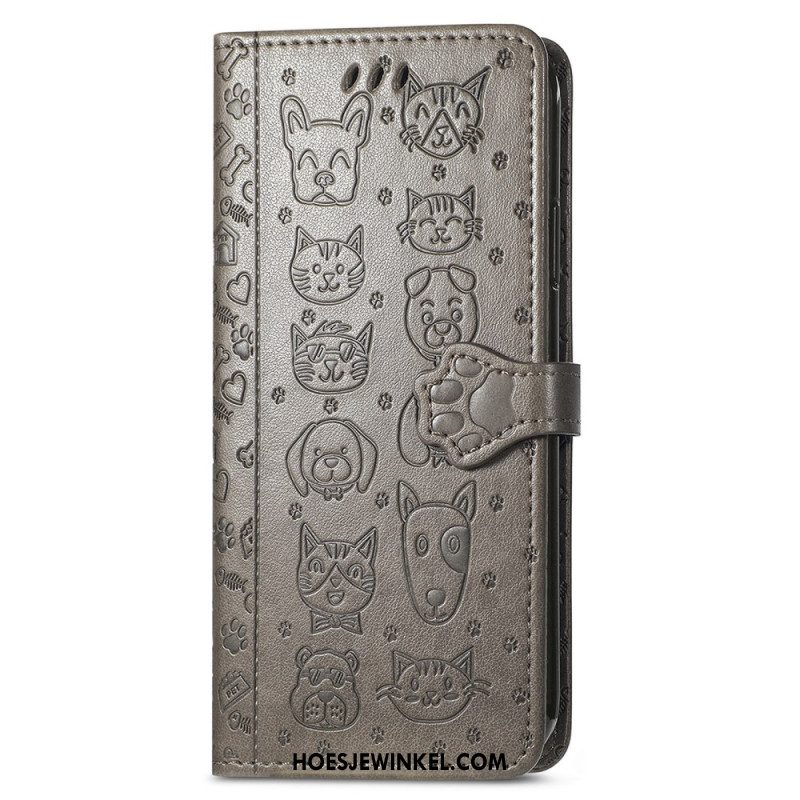 Leren Hoesje Voor Xiaomi 17 Pro Max Geanimeerde Dieren