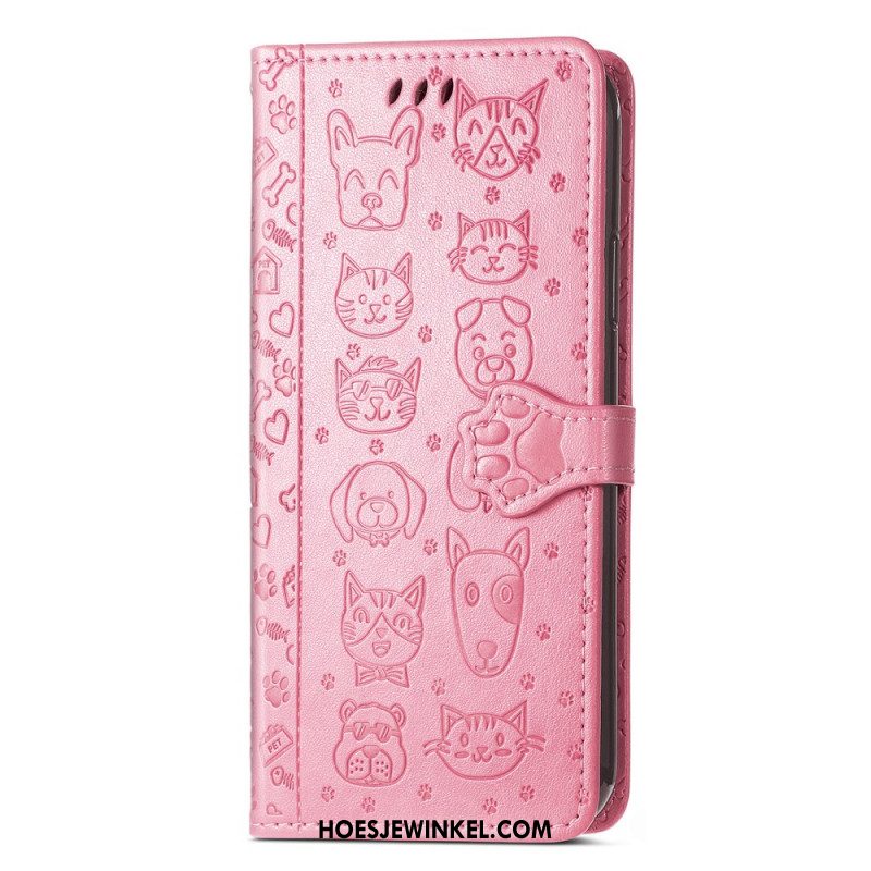 Leren Hoesje Voor Xiaomi 17 Pro Max Geanimeerde Dieren