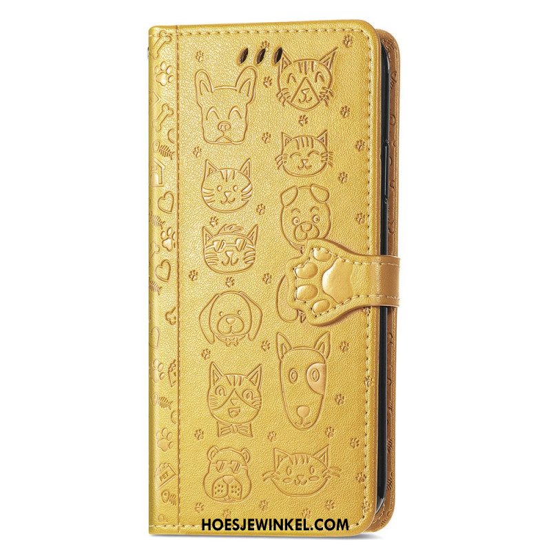 Leren Hoesje Voor Xiaomi 17 Pro Max Geanimeerde Dieren