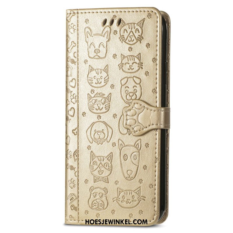 Leren Hoesje Voor Xiaomi 17 Pro Max Geanimeerde Dieren