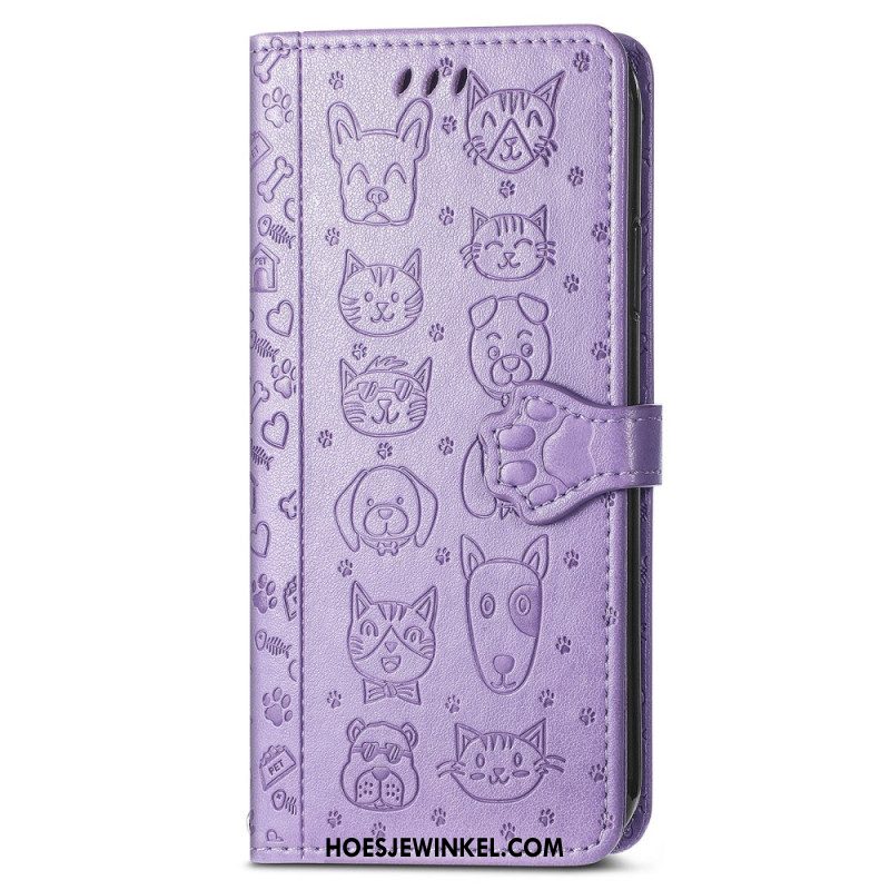 Leren Hoesje Voor Xiaomi 17 Pro Max Geanimeerde Dieren