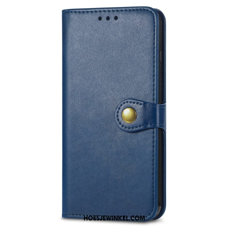 Leren Hoesje Voor Xiaomi 17 Pro Max Gouden Sluiting