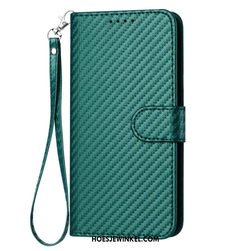 Leren Hoesje Voor Xiaomi 17 Pro Max Koolstofvezelkoord