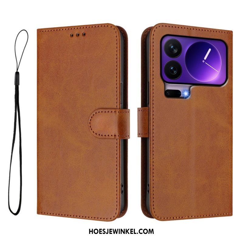 Leren Hoesje Voor Xiaomi 17 Pro Rfid-blokkering Met Leerlook