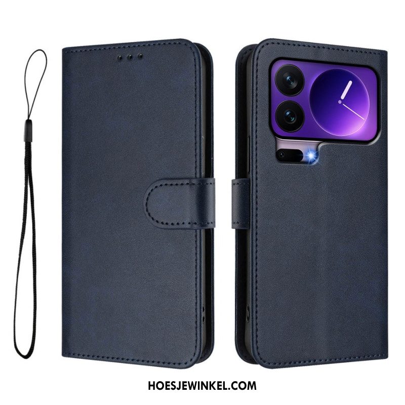 Leren Hoesje Voor Xiaomi 17 Pro Rfid-blokkering Met Leerlook