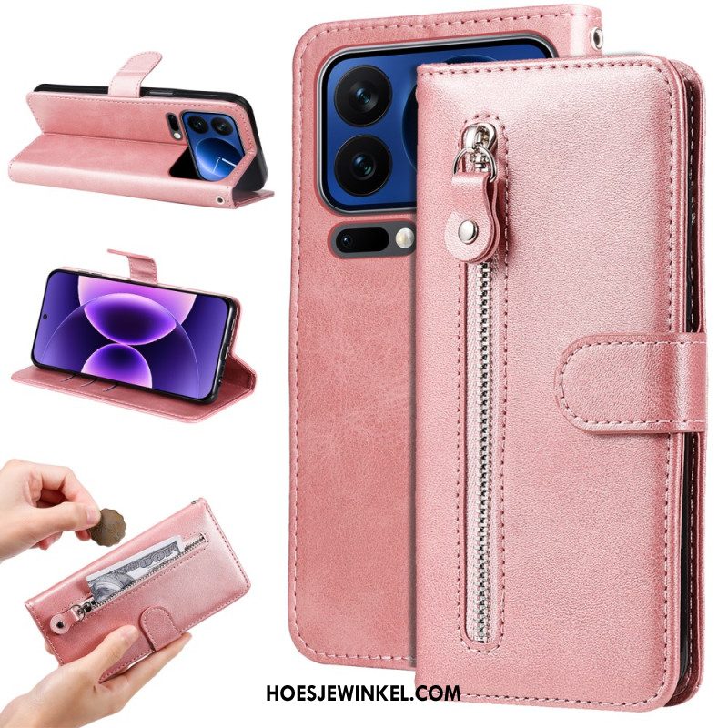 Leren Hoesje Voor Xiaomi 17 Pro Vak Met Ritssluiting