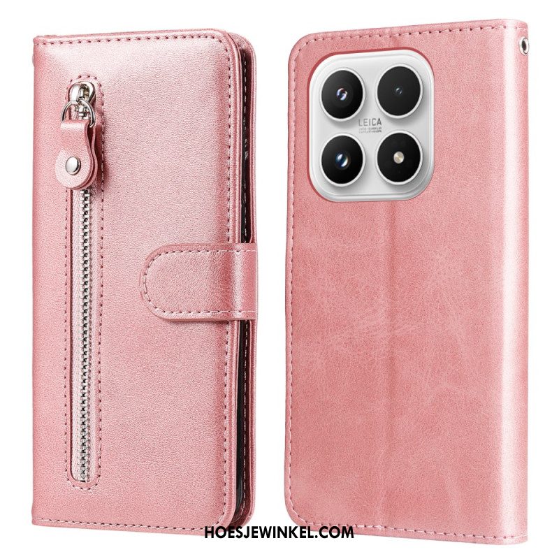 Leren Hoesje Voor Xiaomi 17 Vakje Met Rits