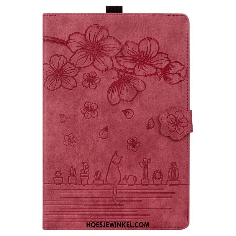 Leren Hoesje Voor Xiaomi Pad 7 / 7 Pro Scène Met Katten