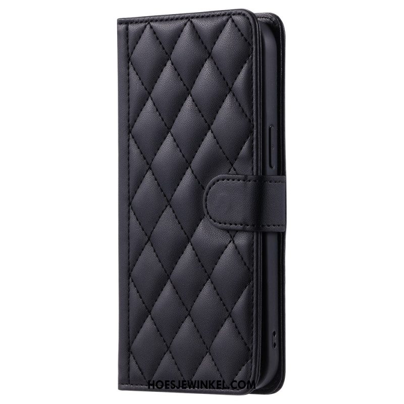Leren Hoesje Voor Xiaomi Redmi Note 13 5g Gewatteerde Schouderriem