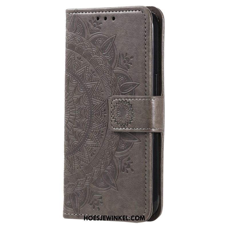 Leren Hoesje Voor Xiaomi Redmi Note 14 4g Mandala Met Zon