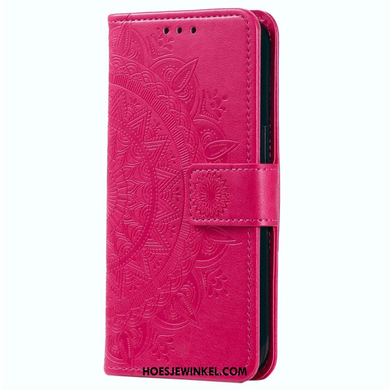 Leren Hoesje Voor Xiaomi Redmi Note 14 4g Mandala Met Zon