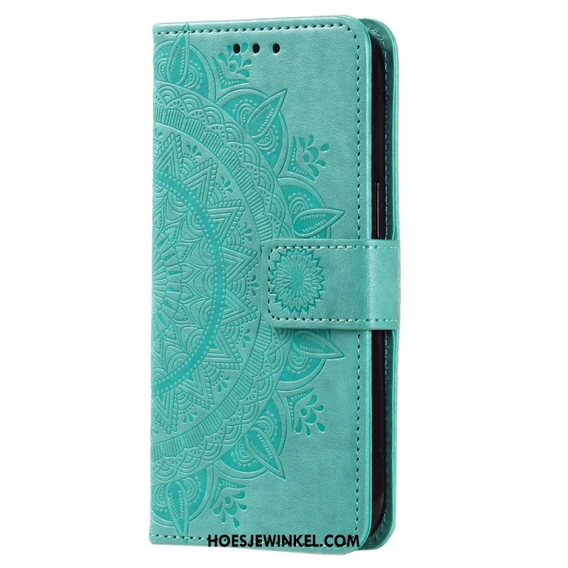 Leren Hoesje Voor Xiaomi Redmi Note 14 4g Mandala Met Zon