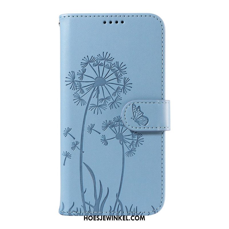Leren Hoesje Voor Xiaomi Redmi Note 14 4g Paardenbloemen