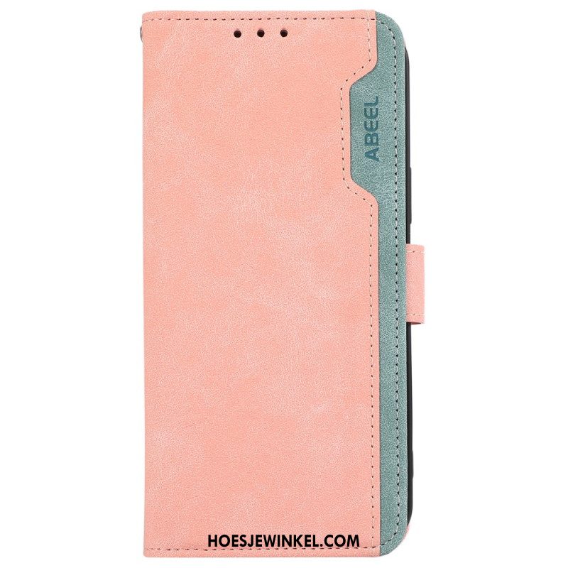 Leren Hoesje Voor Xiaomi Redmi Note 14 4g Tweekleurig Abeel