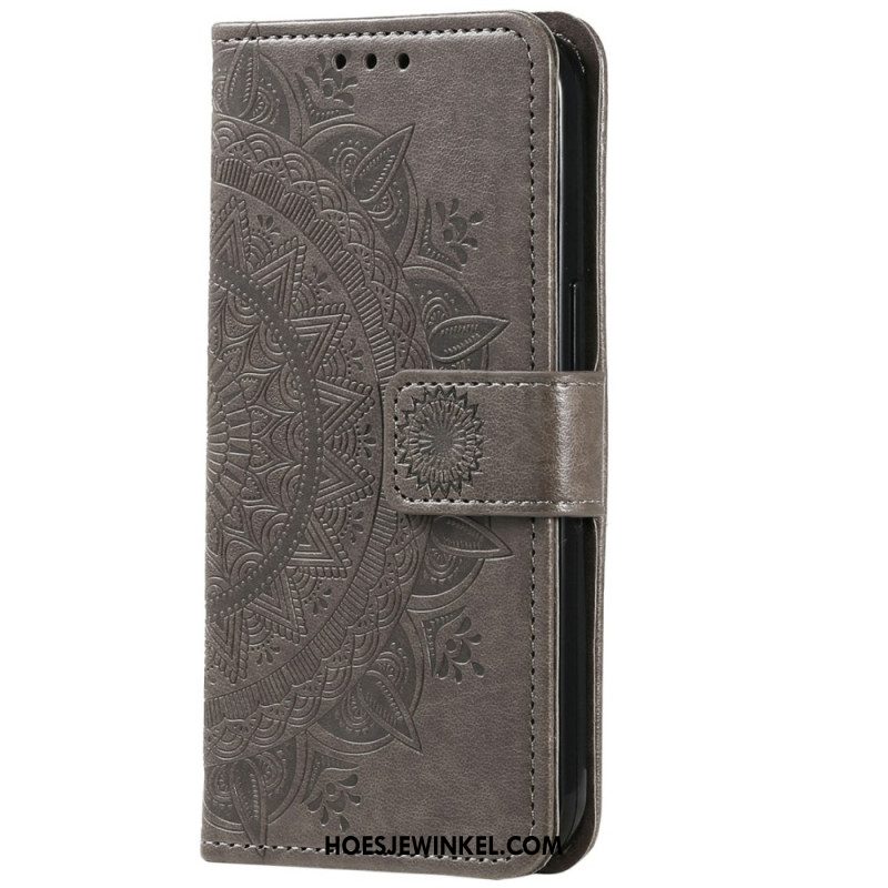 Leren Hoesje Voor Xiaomi Redmi Note 14 5g Mandala Zon