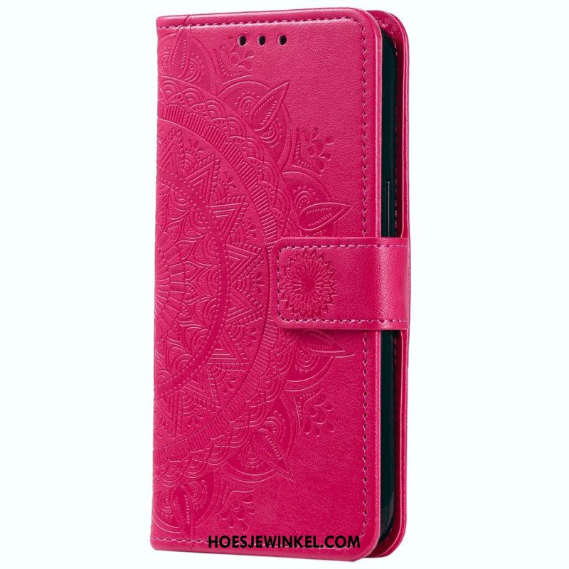 Leren Hoesje Voor Xiaomi Redmi Note 14 5g Mandala Zon