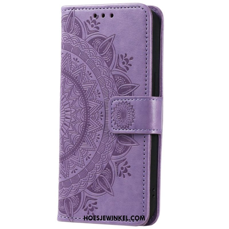 Leren Hoesje Voor Xiaomi Redmi Note 14 5g Mandala Zon