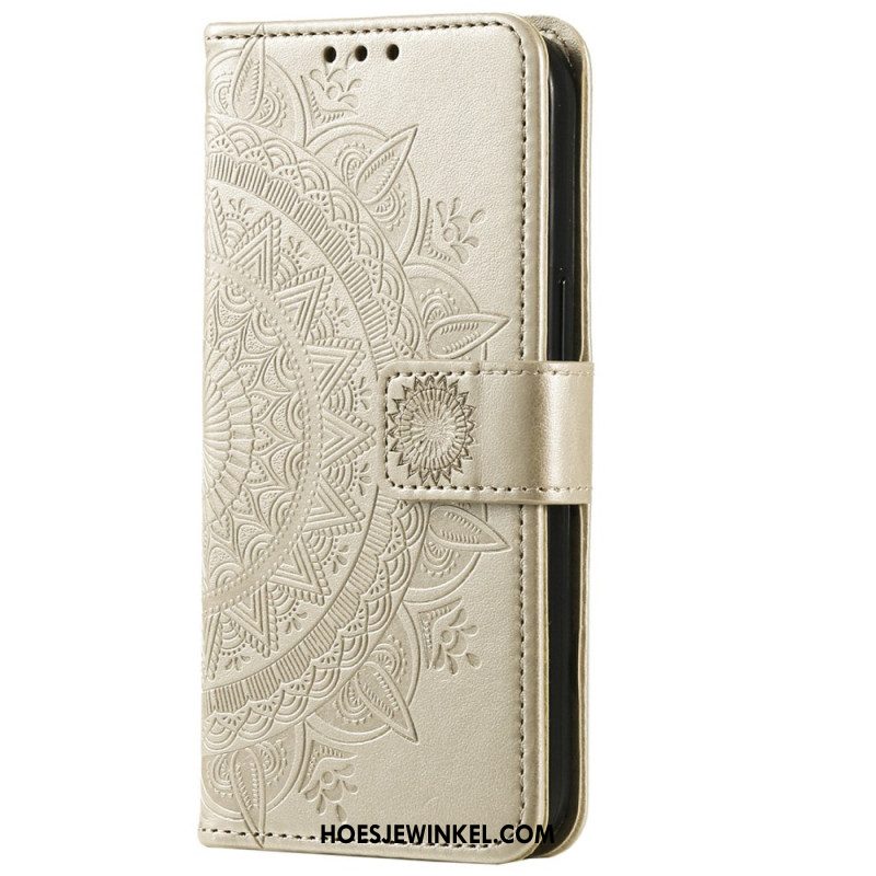 Leren Hoesje Voor Xiaomi Redmi Note 14 5g Mandala Zon