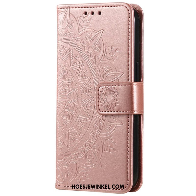 Leren Hoesje Voor Xiaomi Redmi Note 14 5g Mandala Zon