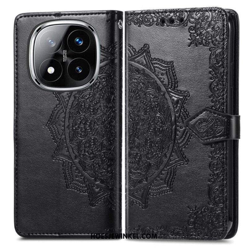 Leren Hoesje Voor Xiaomi Redmi Note 14 Pro 4g Barokke Mandala