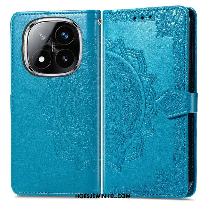 Leren Hoesje Voor Xiaomi Redmi Note 14 Pro 4g Barokke Mandala