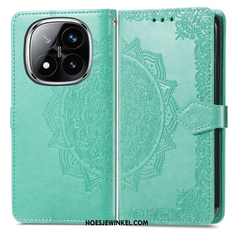 Leren Hoesje Voor Xiaomi Redmi Note 14 Pro 4g Barokke Mandala