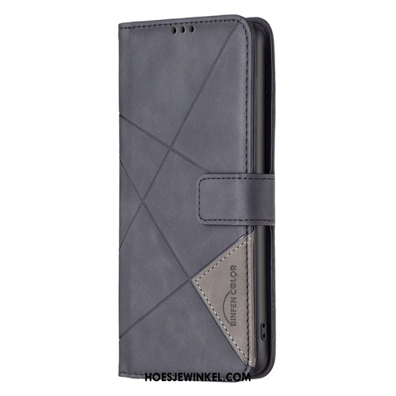 Leren Hoesje Voor Xiaomi Redmi Note 14 Pro 4g Geometrisch (binfen) Kleur