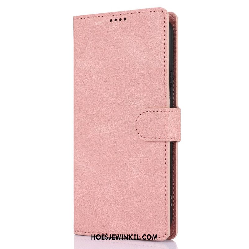 Leren Hoesje Voor Xiaomi Redmi Note 14 Pro 4g Suède-effect Met Bandje