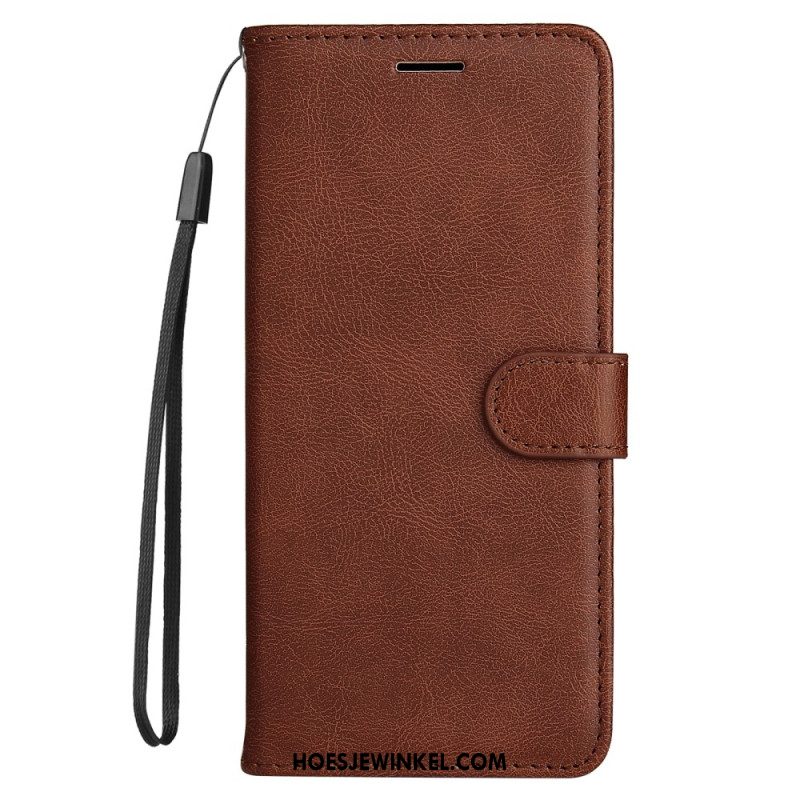 Leren Hoesje Voor Xiaomi Redmi Note 14 Pro Plus 5g Effen Imitatieleer