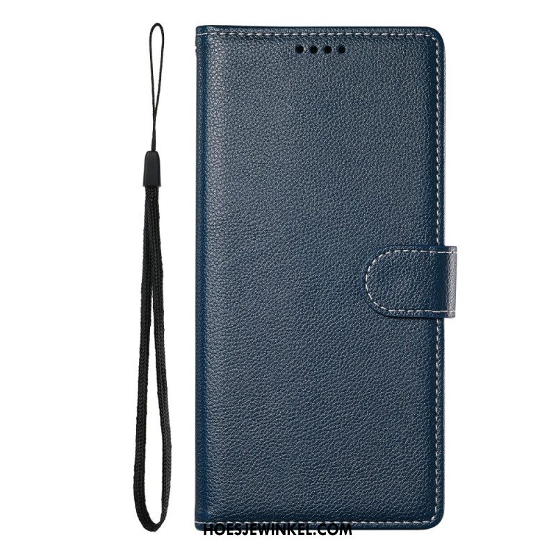 Leren Hoesje Voor Xiaomi Redmi Note 15 Pro 5g Effen Kunstleer