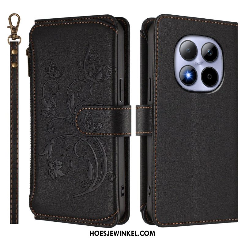 Leren Hoesje Voor Xiaomi Redmi Note 15 Pro 5g Portemonnee Met 6 Kaartsleuven