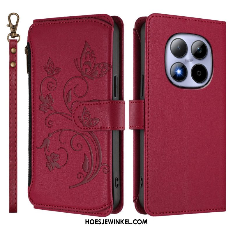 Leren Hoesje Voor Xiaomi Redmi Note 15 Pro 5g Portemonnee Met 6 Kaartsleuven