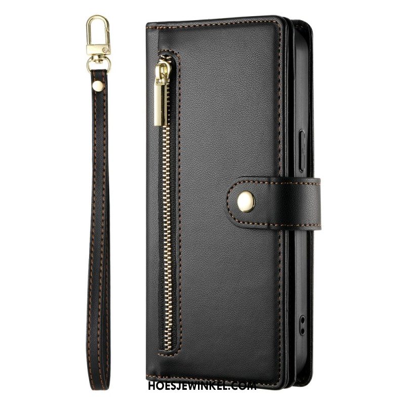 Leren Hoesje Voor Xiaomi Redmi Note 15 Pro 5g Portemonnee Met Bandjes