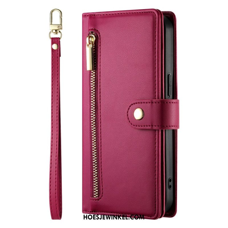 Leren Hoesje Voor Xiaomi Redmi Note 15 Pro 5g Portemonnee Met Bandjes