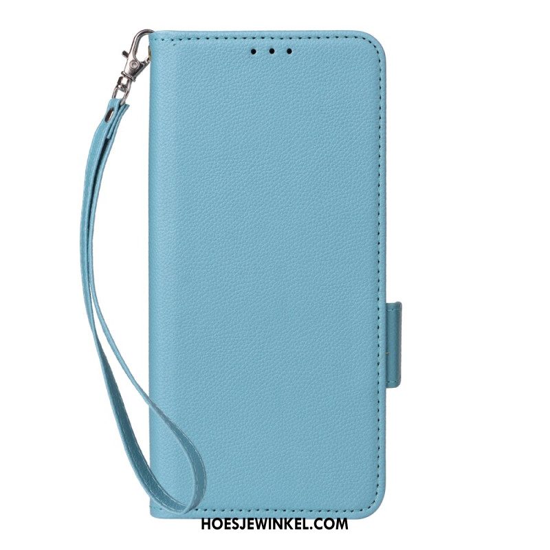 Leren Hoesje Voor Xiaomi Redmi Note 15 Pro Plus 5g Lychee Kunstleer Met Bandje