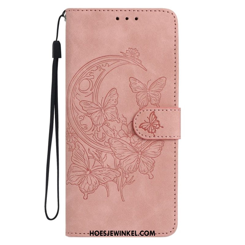 Leren Hoesje Voor Xiaomi Redmi Note 15 Pro Plus 5g Vlinder- En Bloemendesign