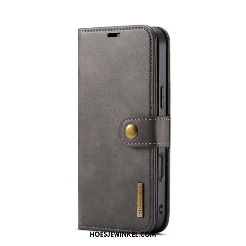 Leren Hoesje Voor iPhone 17 Pro Max Afneembare Dg.ming