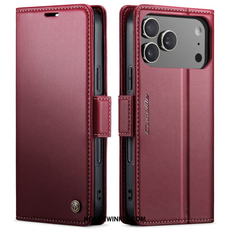 Leren Hoesje Voor iPhone 17 Pro Max Caseme