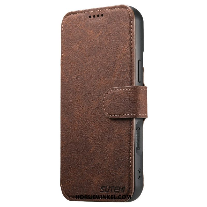 Leren Hoesje Voor iPhone 17 Pro Max Magsafe 2-in-1 Suteni