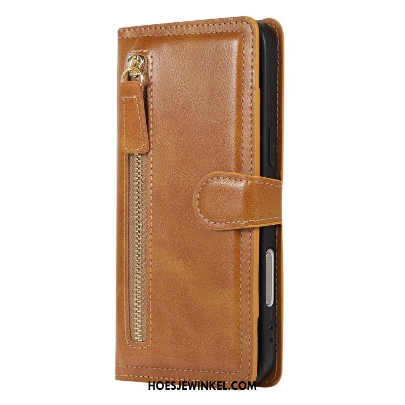 Leren Hoesje Voor iPhone 17 Pro Max Vak Met Rits