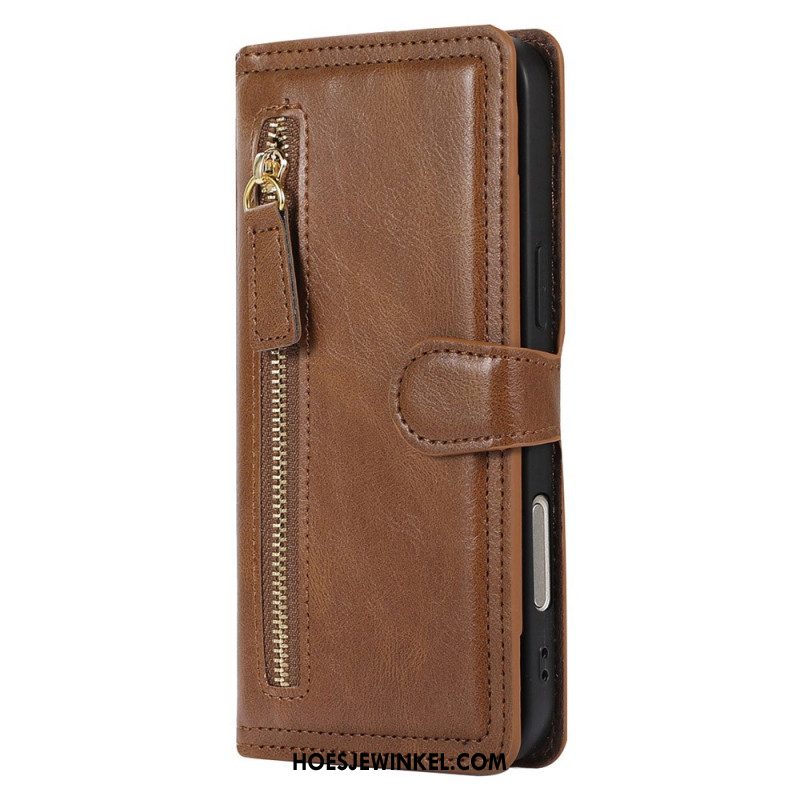 Leren Hoesje Voor iPhone 17 Pro Max Vak Met Rits