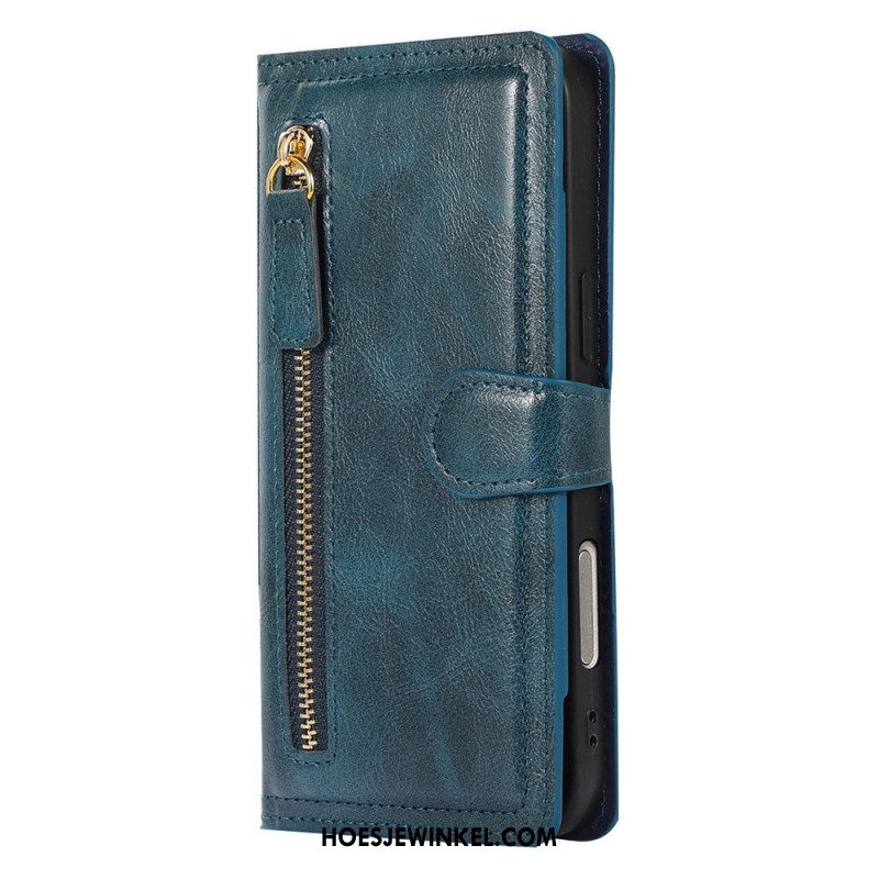 Leren Hoesje Voor iPhone 17 Pro Max Vak Met Rits