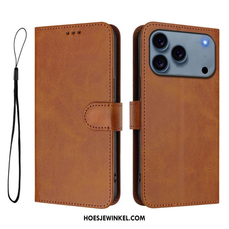 Leren Hoesje Voor iPhone 17 Pro Rfid-bescherming