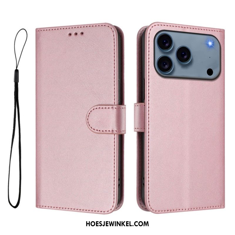 Leren Hoesje Voor iPhone 17 Pro Rfid-bescherming