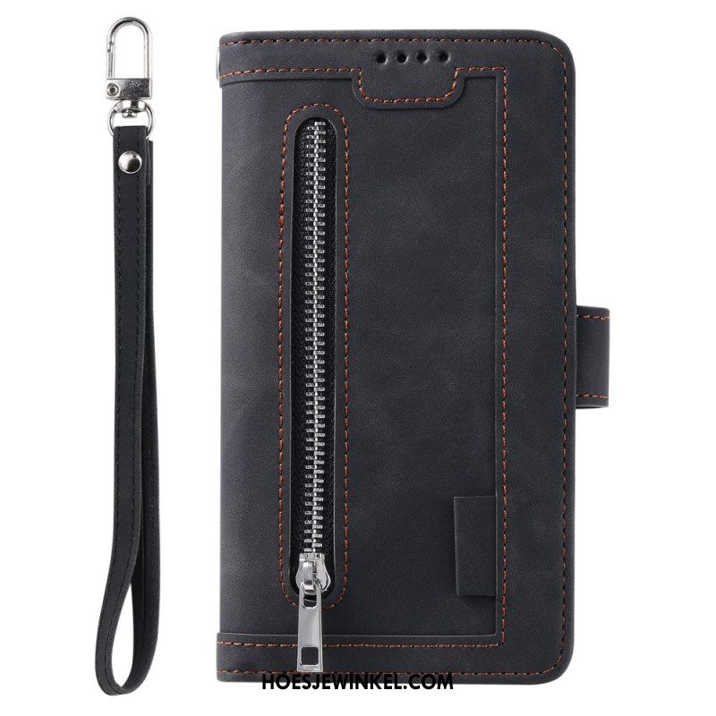 Leren Hoesje Xiaomi 15 Portemonnee Met Ritssluiting Bescherming Hoesje