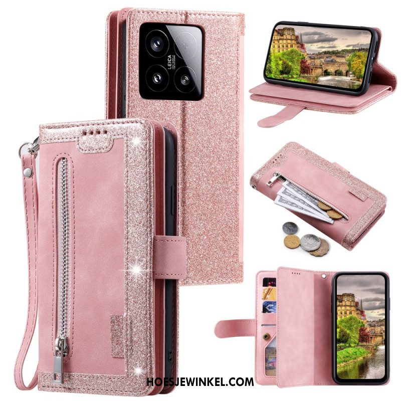 Leren Hoesje Xiaomi 15 Portemonnee Met Ritssluiting Bescherming Hoesje