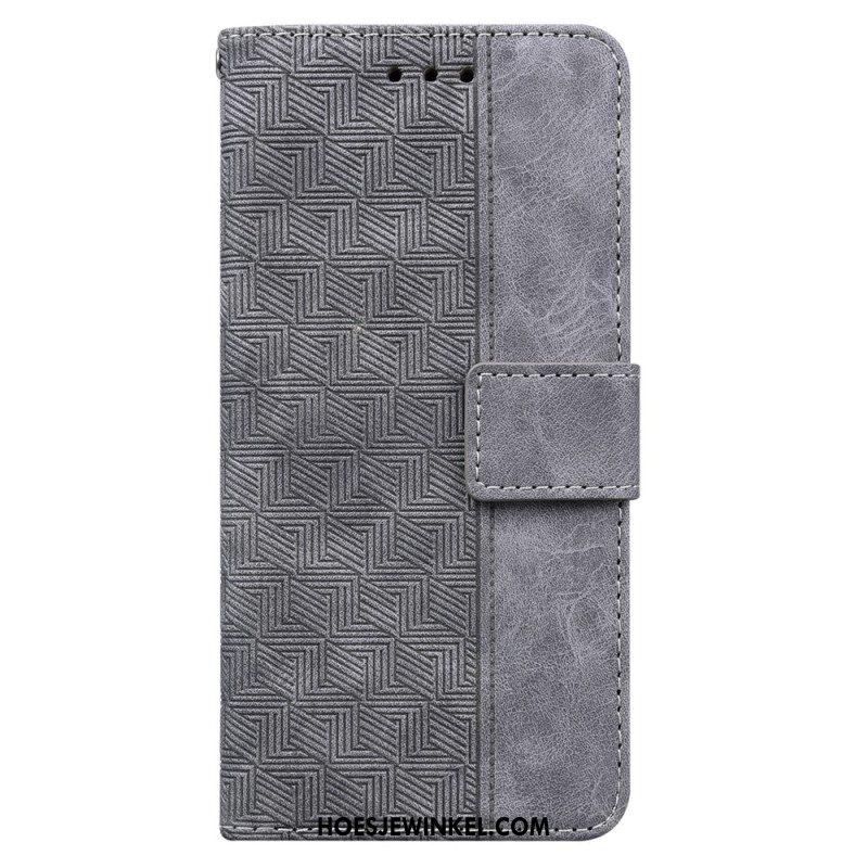 Leren Hoesje Xiaomi 15 Pro Geweven Patroon Bescherming Hoesje