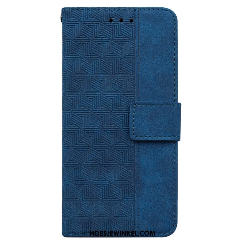 Leren Hoesje Xiaomi 15 Pro Geweven Patroon Bescherming Hoesje