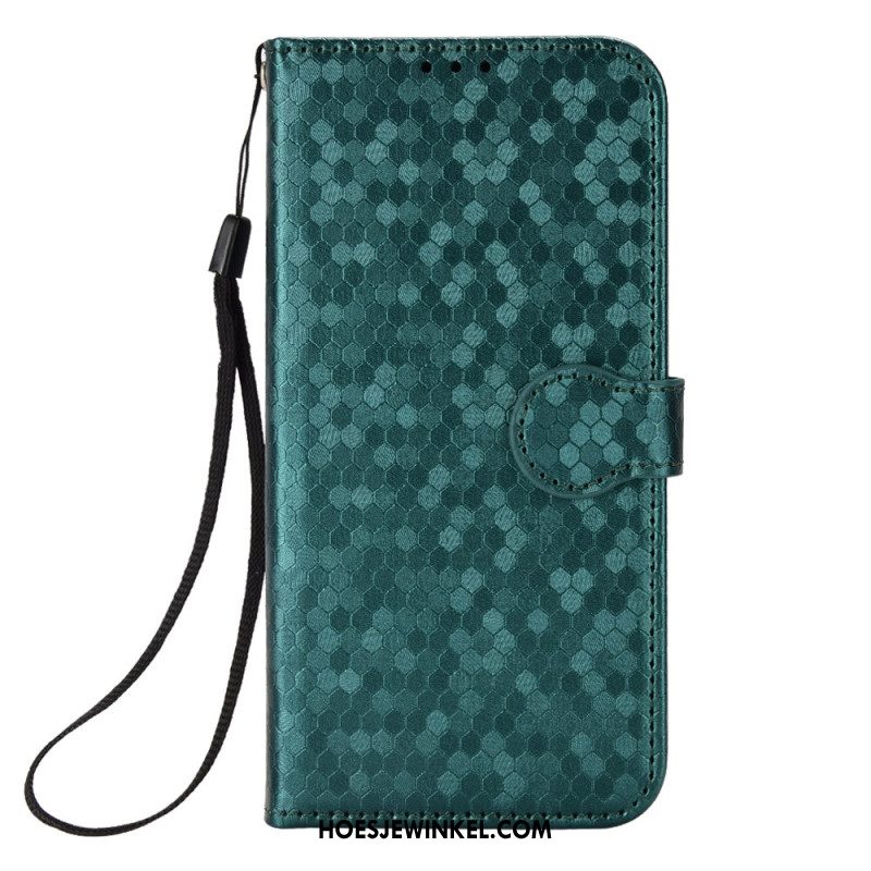 Leren Hoesje Xiaomi 15 Pro Glitterstippen Bescherming Hoesje